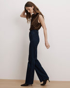 Veronica Beard Crosbie Slim Wide-Leg Jean - Indigo Rinse
