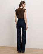 Veronica Beard Crosbie Slim Wide-Leg Jean - Indigo Rinse