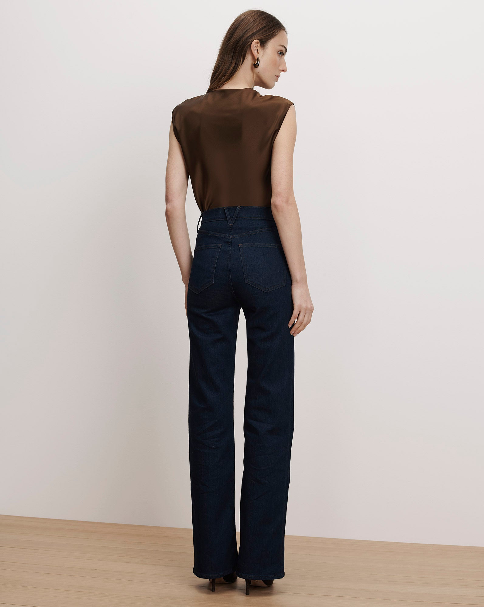 Veronica Beard Crosbie Slim Wide-Leg Jean - Indigo Rinse