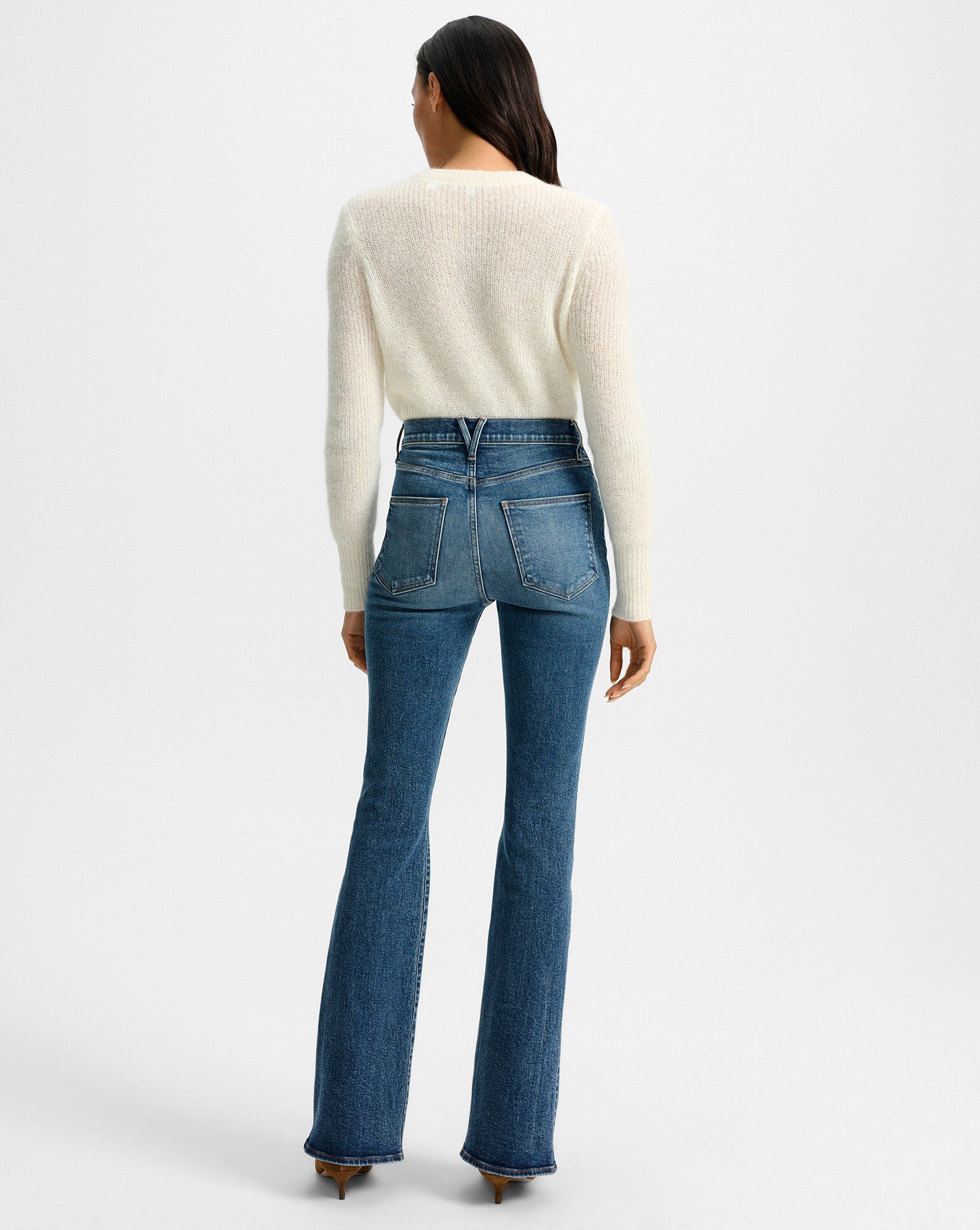 Veronica Beard Beverly Skinny-Flare Jean - Rebel Blue