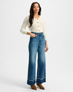 Veronica Beard Taylor Wide-Leg Jean - City Blast