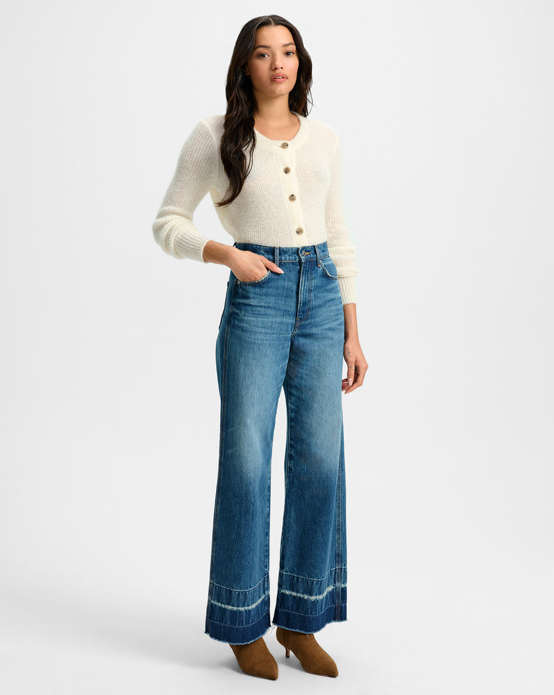 Veronica Beard Taylor Wide-Leg Jean - City Blast
