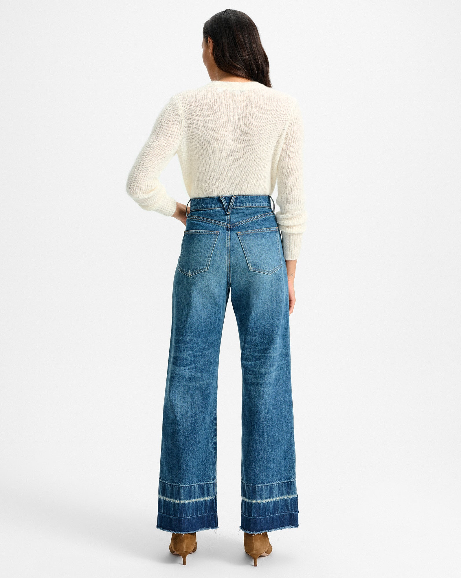 Veronica Beard Taylor Wide-Leg Jean - City Blast