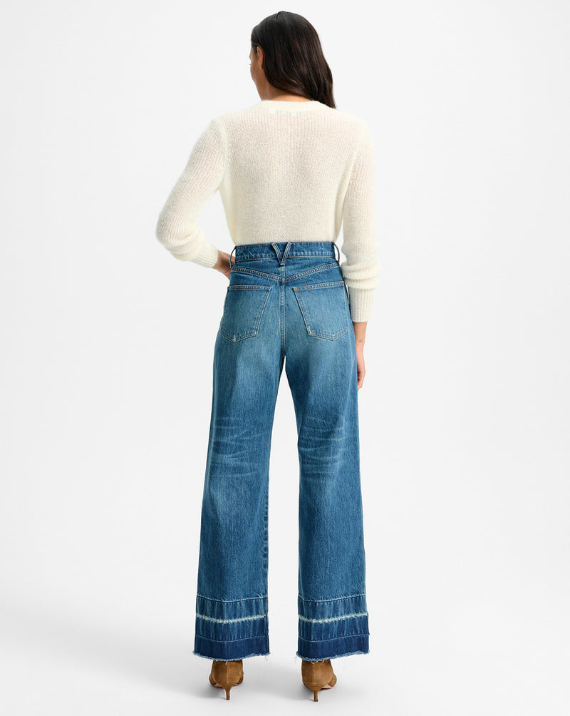 Veronica Beard Taylor Wide-Leg Jean - City Blast