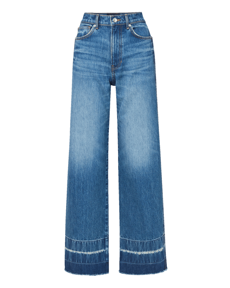 Veronica Beard Taylor Wide-Leg Jean - City Blast