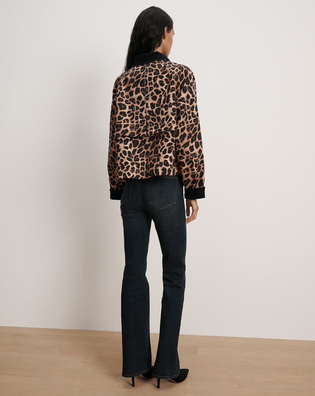 Veronica Beard Arlo Leopard Chore Jacket - Washed Leopard