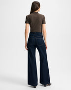 Veronica Beard Kasey Wide-Leg Jean - Indigo Rinse