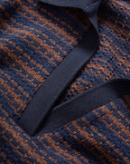 Veronica Beard Kamal Knit Polo - Navy/Dark Umber Multi