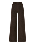Veronica Beard Taylor Corduroy Wide-Leg Pant - Dark Umber