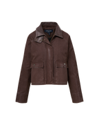 Veronica Beard Arlo Canvas Chore Jacket - Dark Umber