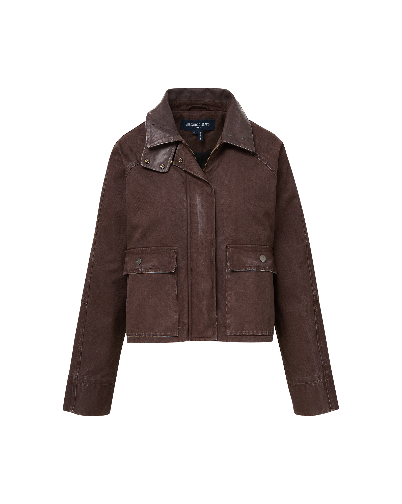 Veronica Beard Arlo Canvas Chore Jacket - Dark Umber