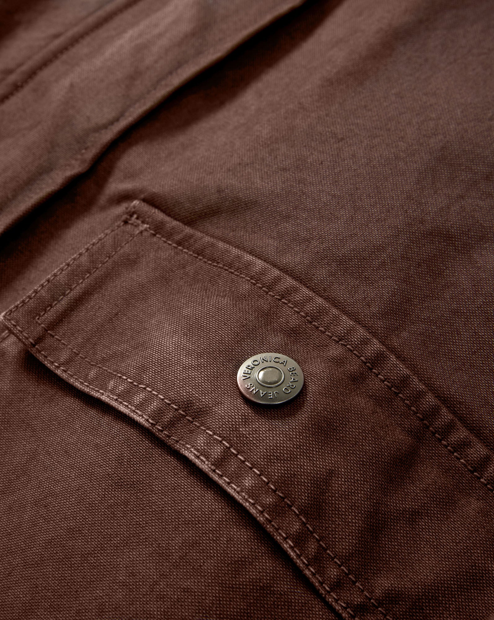 Veronica Beard Arlo Canvas Chore Jacket - Dark Umber