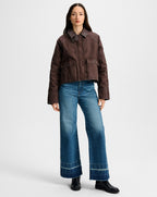 Veronica Beard Arlo Canvas Chore Jacket - Dark Umber