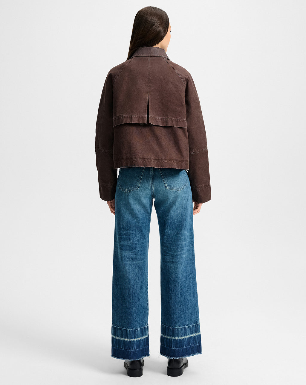 Veronica Beard Arlo Canvas Chore Jacket - Dark Umber