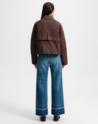 Veronica Beard Arlo Canvas Chore Jacket - Dark Umber