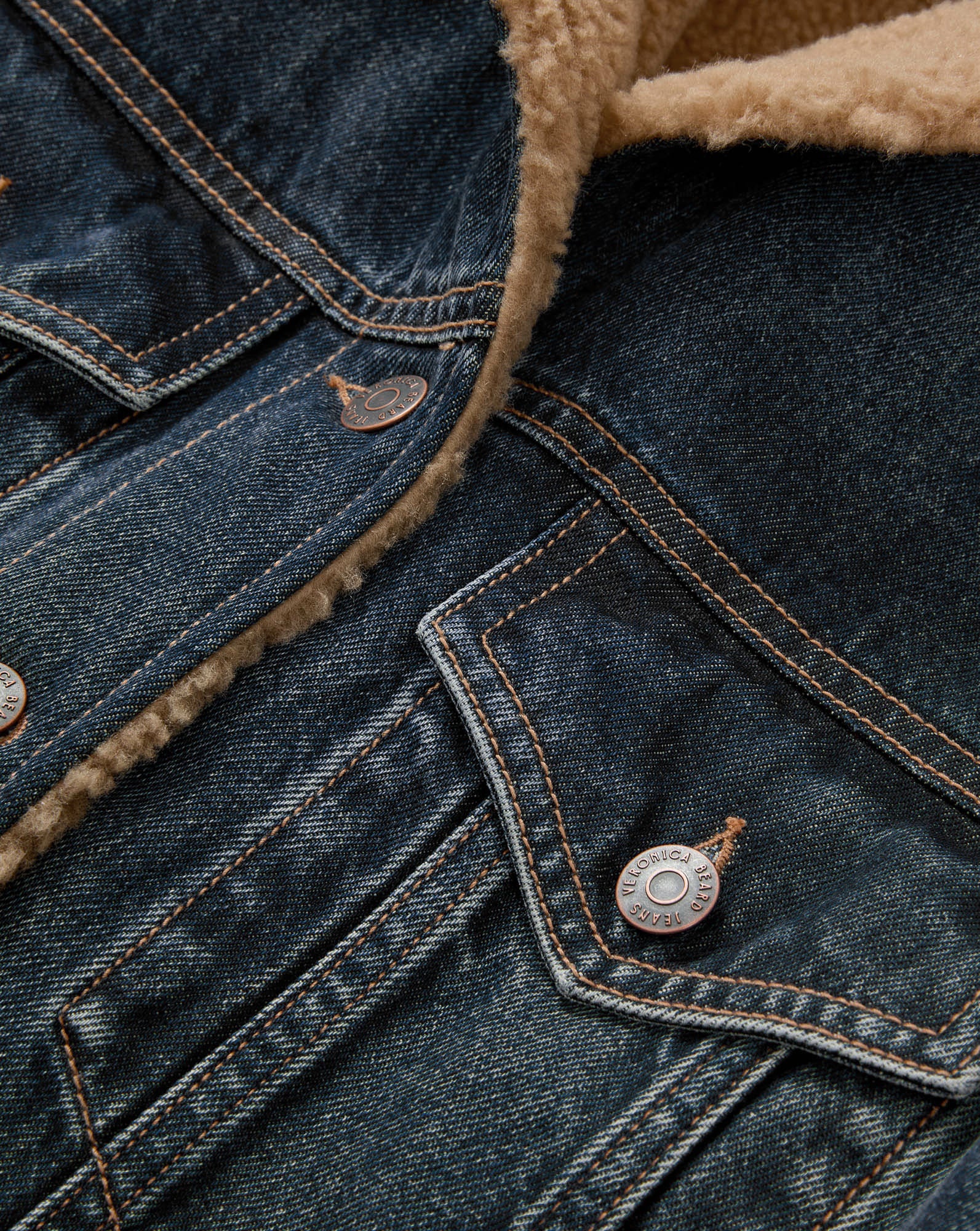 Veronica Beard Donna Sherpa Denim Jacket - City Lights
