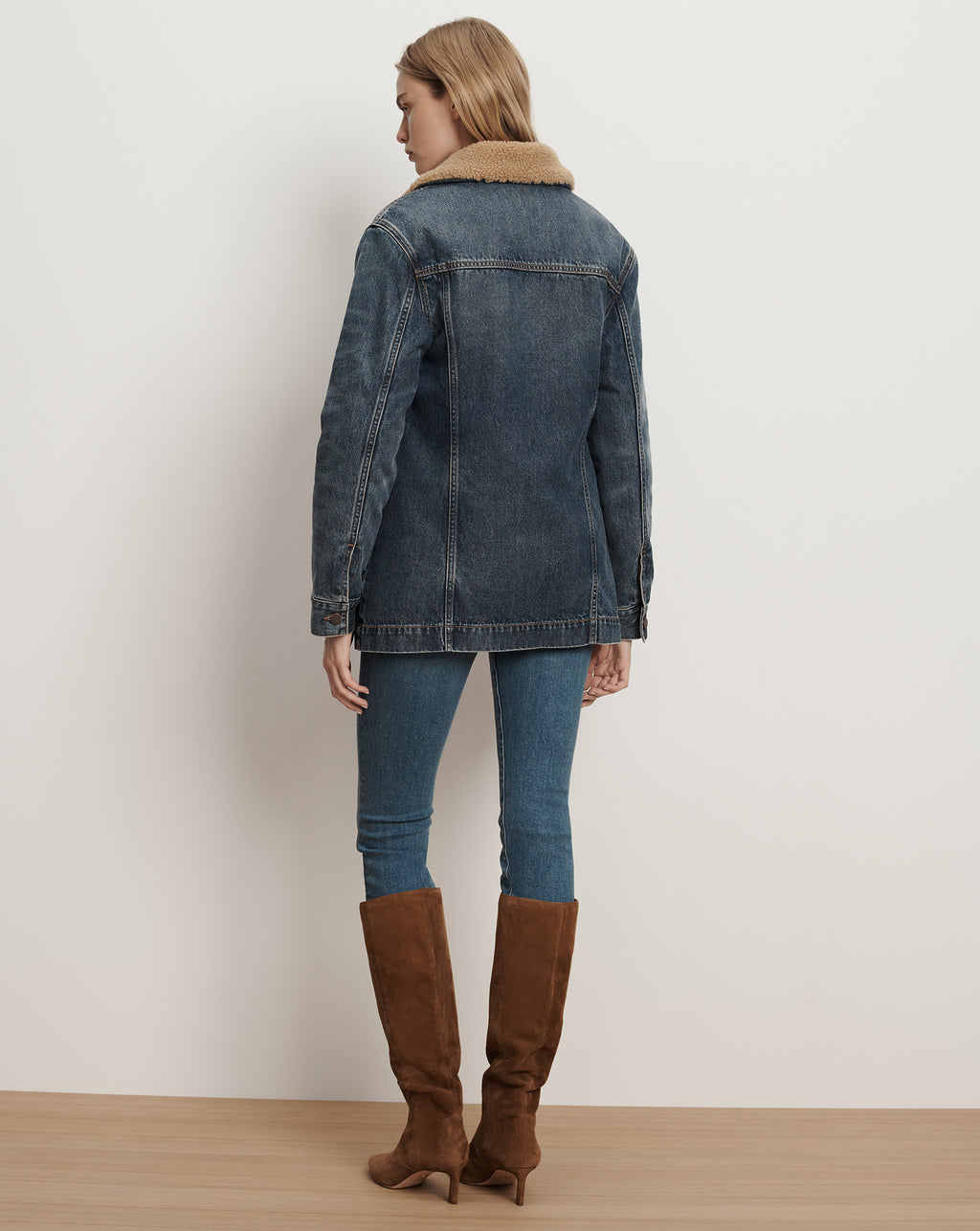 Veronica Beard Donna Sherpa Denim Jacket - City Lights
