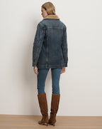 Veronica Beard Donna Sherpa Denim Jacket - City Lights