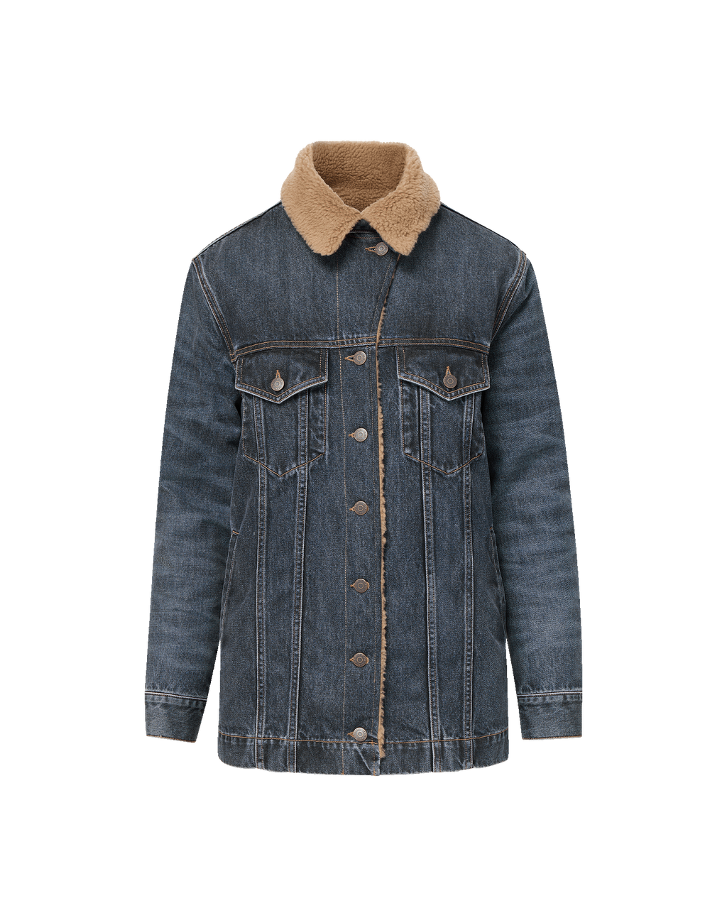 Veronica Beard Donna Sherpa Denim Jacket City Lights