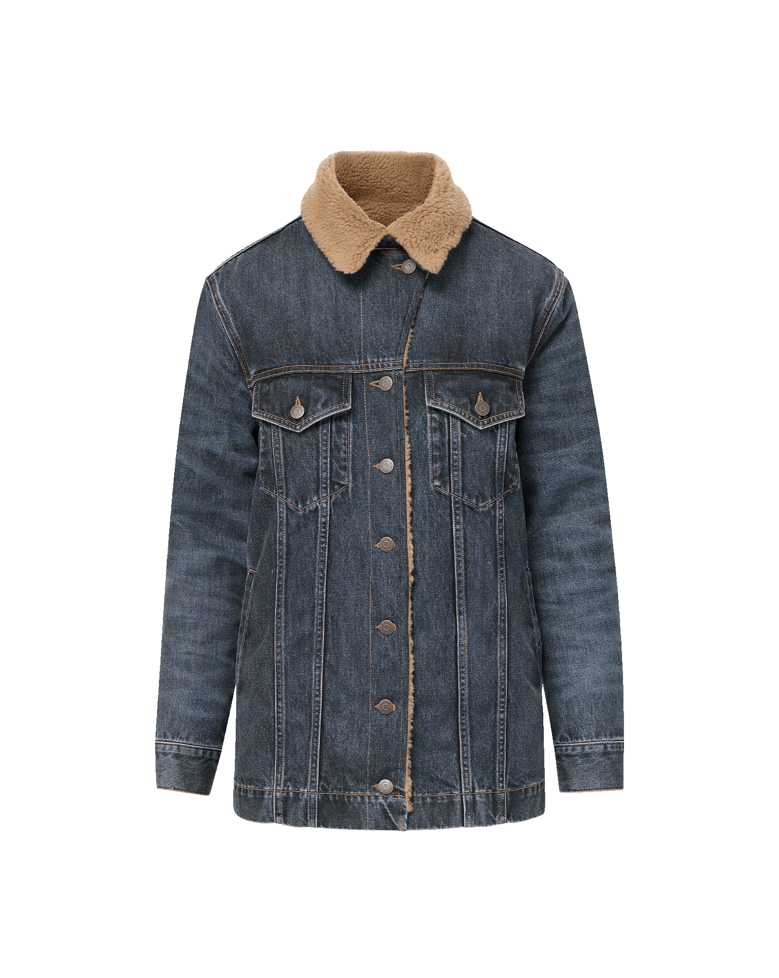 Veronica Beard Donna Sherpa Denim Jacket City Lights