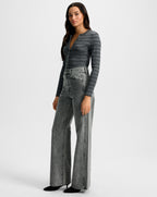 Veronica Beard Taylor Wide-Leg Jean - Volcanic Dust