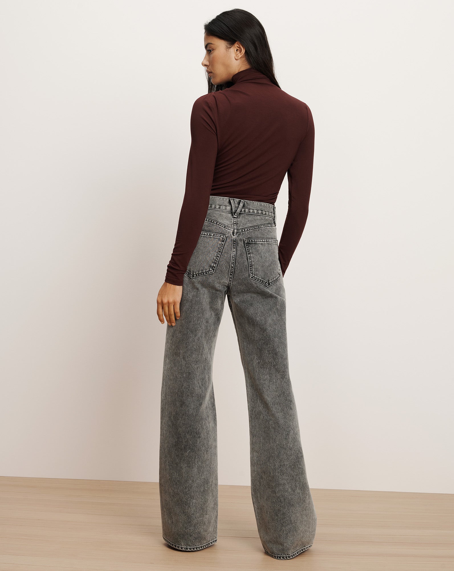 Veronica Beard Mylie Mock-Neck Top - Raisin
