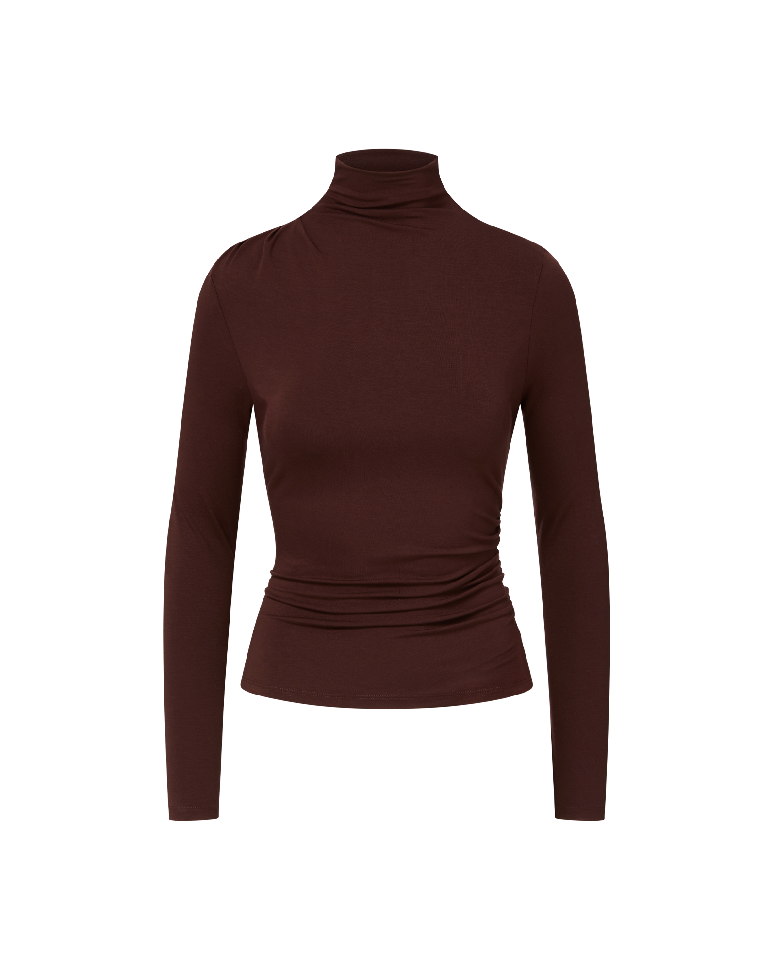 Veronica Beard Mylie Mock-Neck Top Raisin