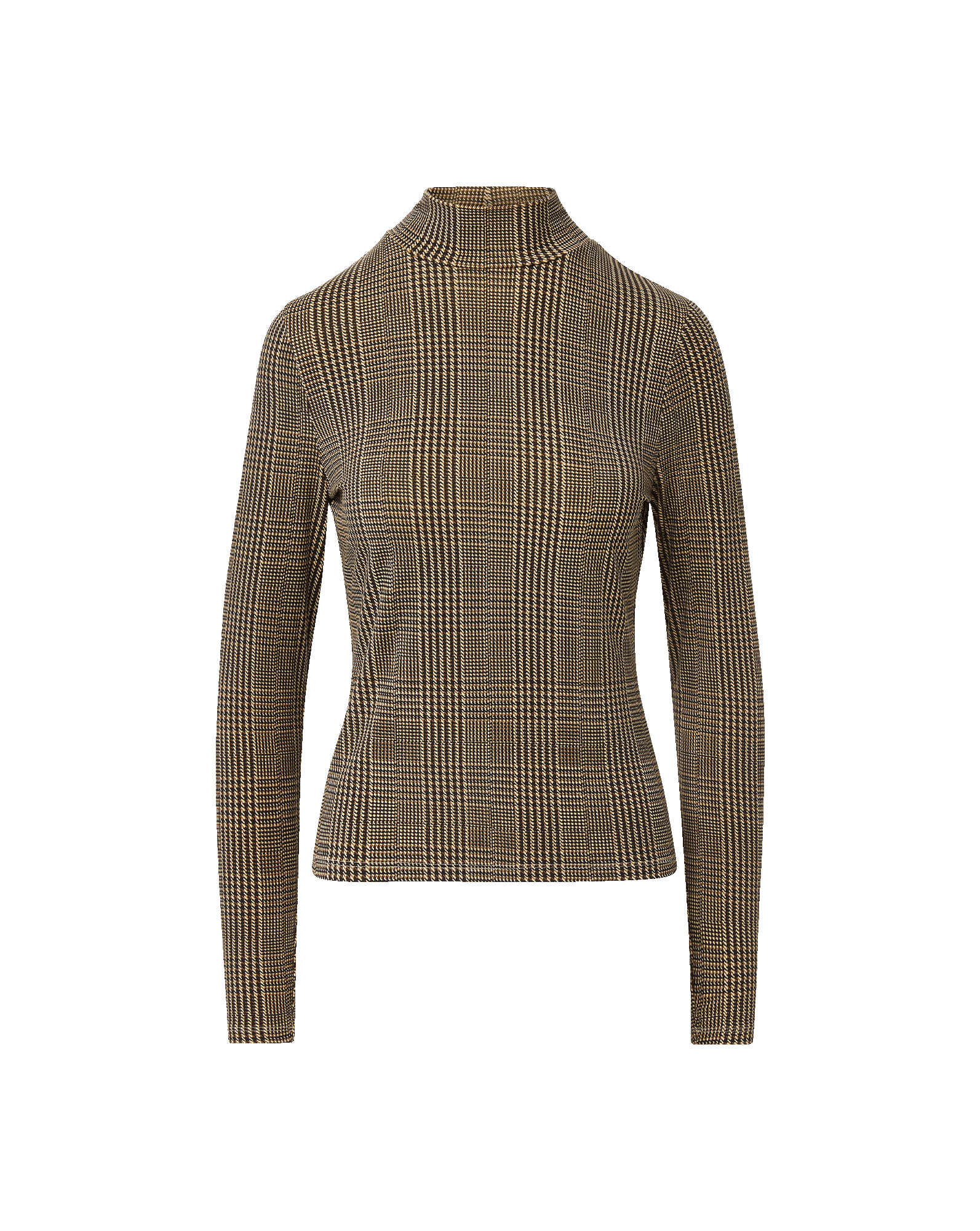Veronica Beard Nate Mock-Neck Top - Dark Acorn Multi