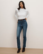 Veronica Beard Nate Mock-Neck Top - White