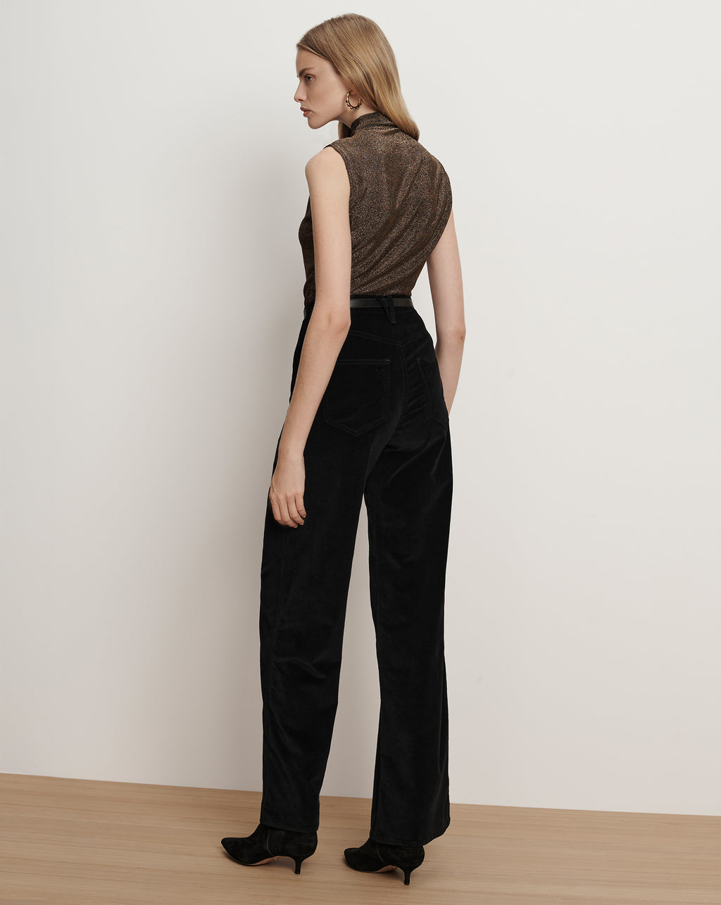 Veronica Beard Mylie Mock-Neck Tank Top - Gold