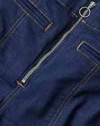 Veronica Beard Beverly Skinny-Flare Trouser Jean - Indigo Rinse