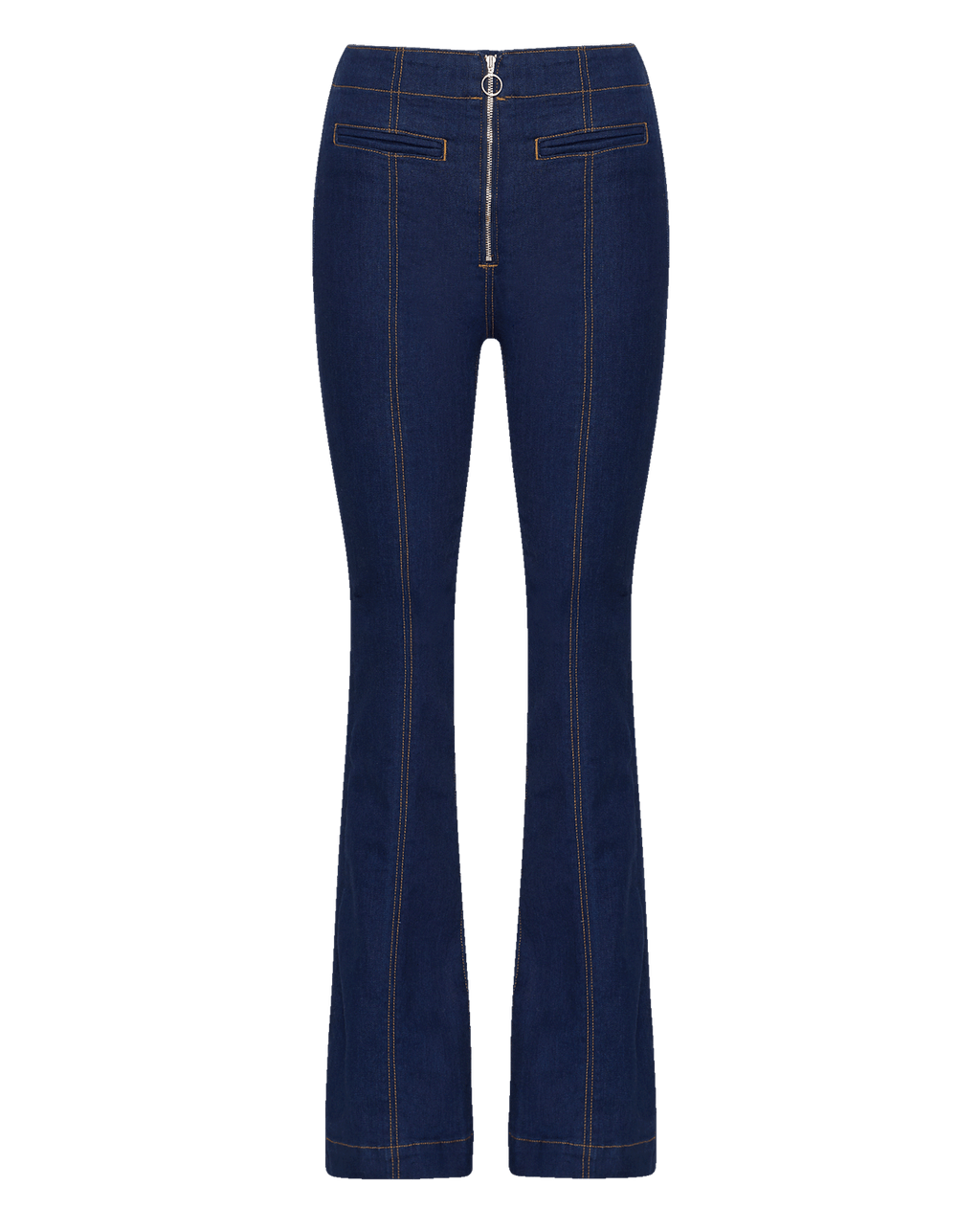 Veronica Beard Beverly Skinny-Flare Trouser Jean - Indigo Rinse