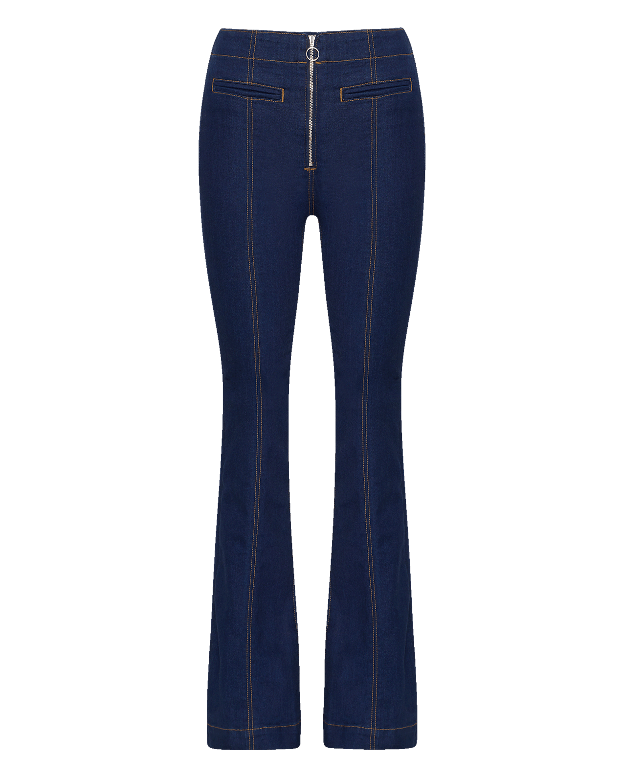 Veronica Beard Beverly Skinny-Flare Trouser Jean - Indigo Rinse