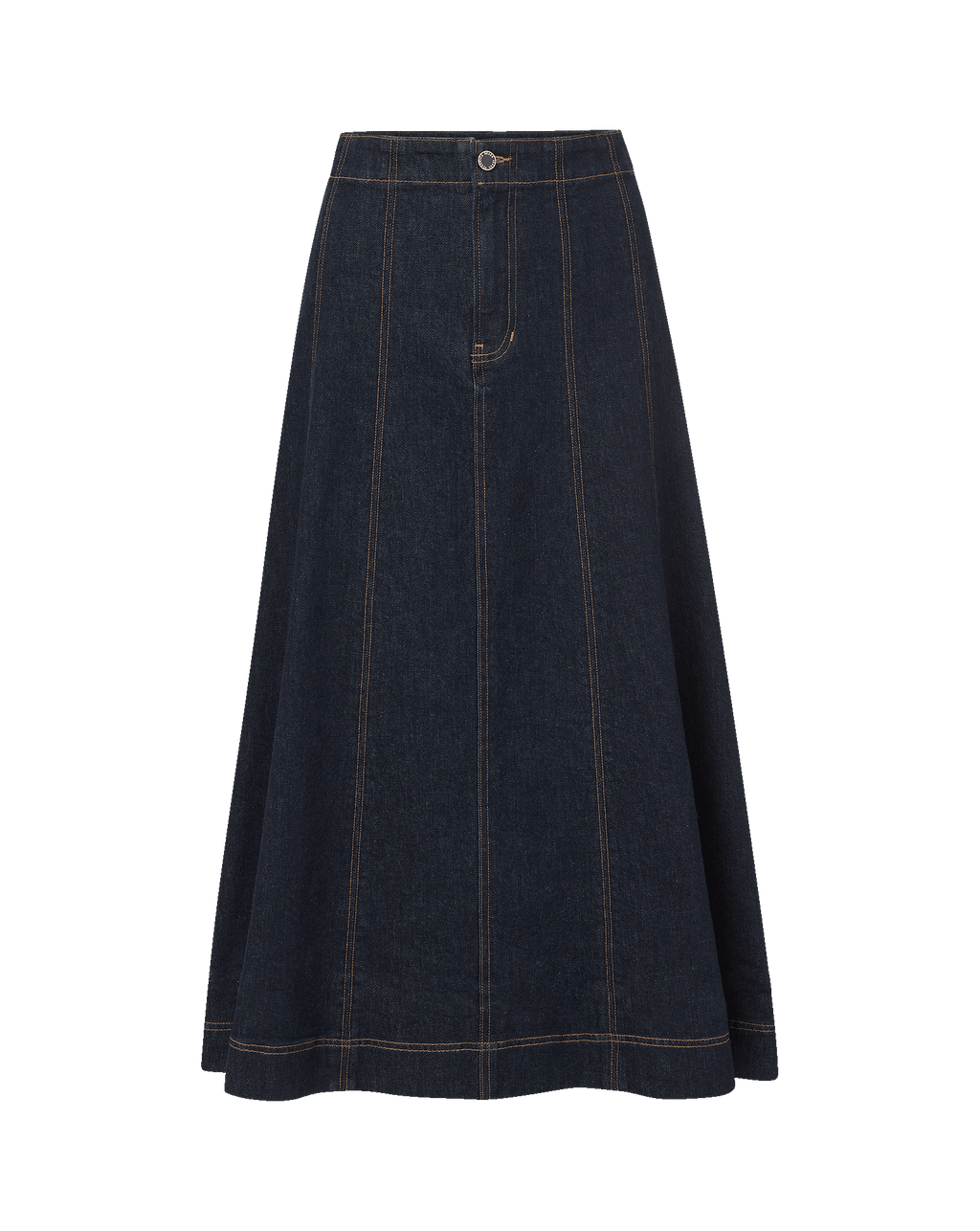 Veronica Beard Alix Denim Midi Skirt - Indigo Rinse