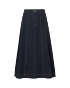 Veronica Beard Alix Denim Midi Skirt - Indigo Rinse