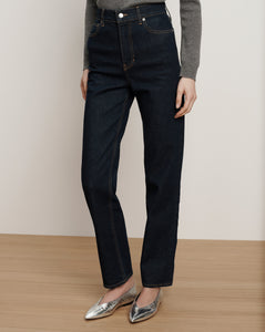 Veronica Beard Leah Straight-Leg Jean - Indigo Rinse