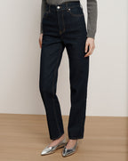 Veronica Beard Leah Straight-Leg Jean - Indigo Rinse