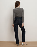 Veronica Beard Leah Straight-Leg Jean - Indigo Rinse