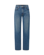Veronica Beard Blue denim straight-leg jeans.