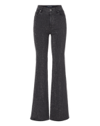 Veronica Beard Crosbie Rhinestone Slim Wide-Leg Jean - Washed Onyx