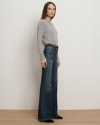 Veronica Beard Crosbie Slim Wide-Leg Jean - City Lights