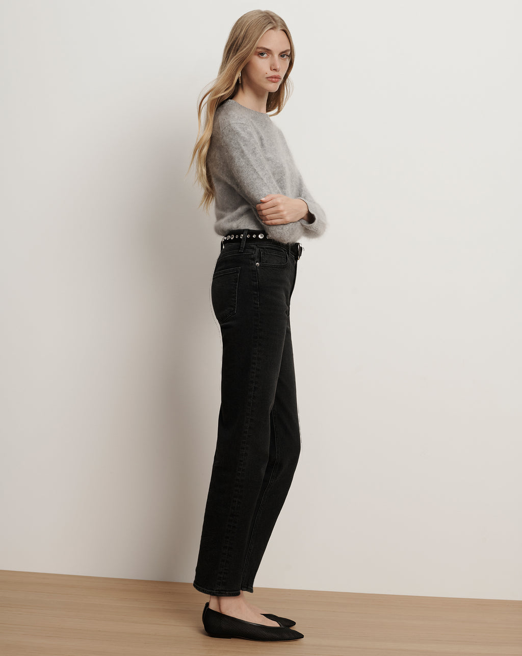 Veronica Beard Leah Straight-Leg Jean - Washed Onyx