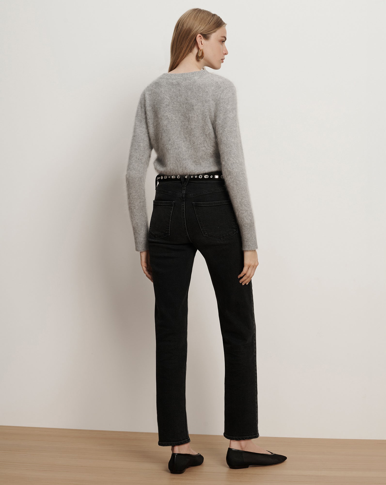 Veronica Beard Leah Straight-Leg Jean - Washed Onyx