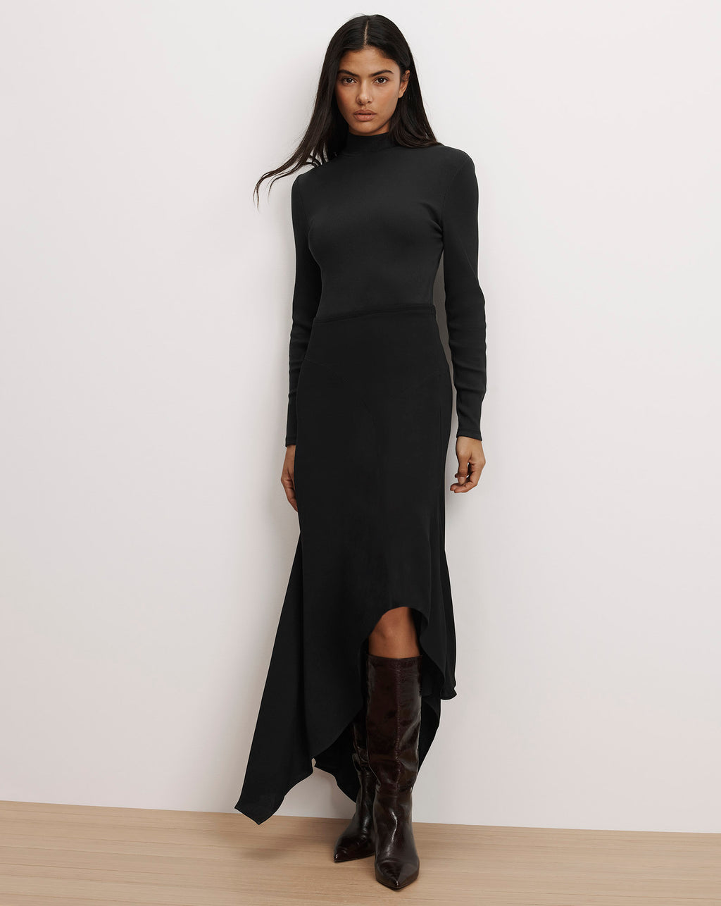 Veronica Beard Thalissa Handkerchief Dress - Black