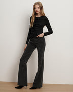 Veronica Beard Jasminah Button-Front Top - Black