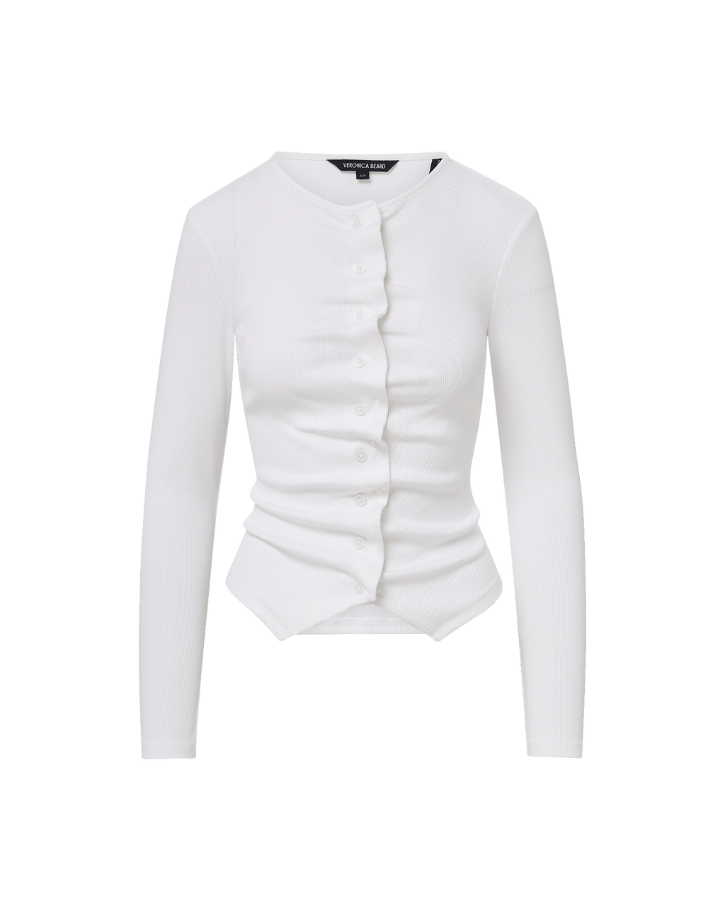 Veronica Beard Jasminah Button-Front Top - White