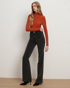 Veronica Beard Wyeth Turtleneck Top - Carnelian Red