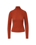 Veronica Beard Wyeth Turtleneck Top - Carnelian Red
