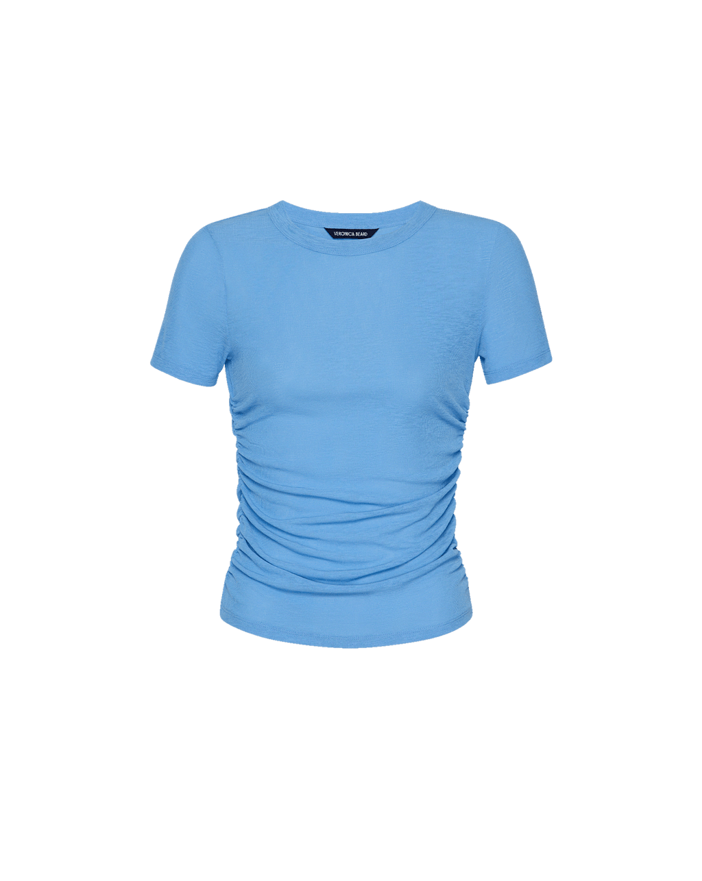Veronica Beard Remus Ruched T-Shirt - Blue Jasper