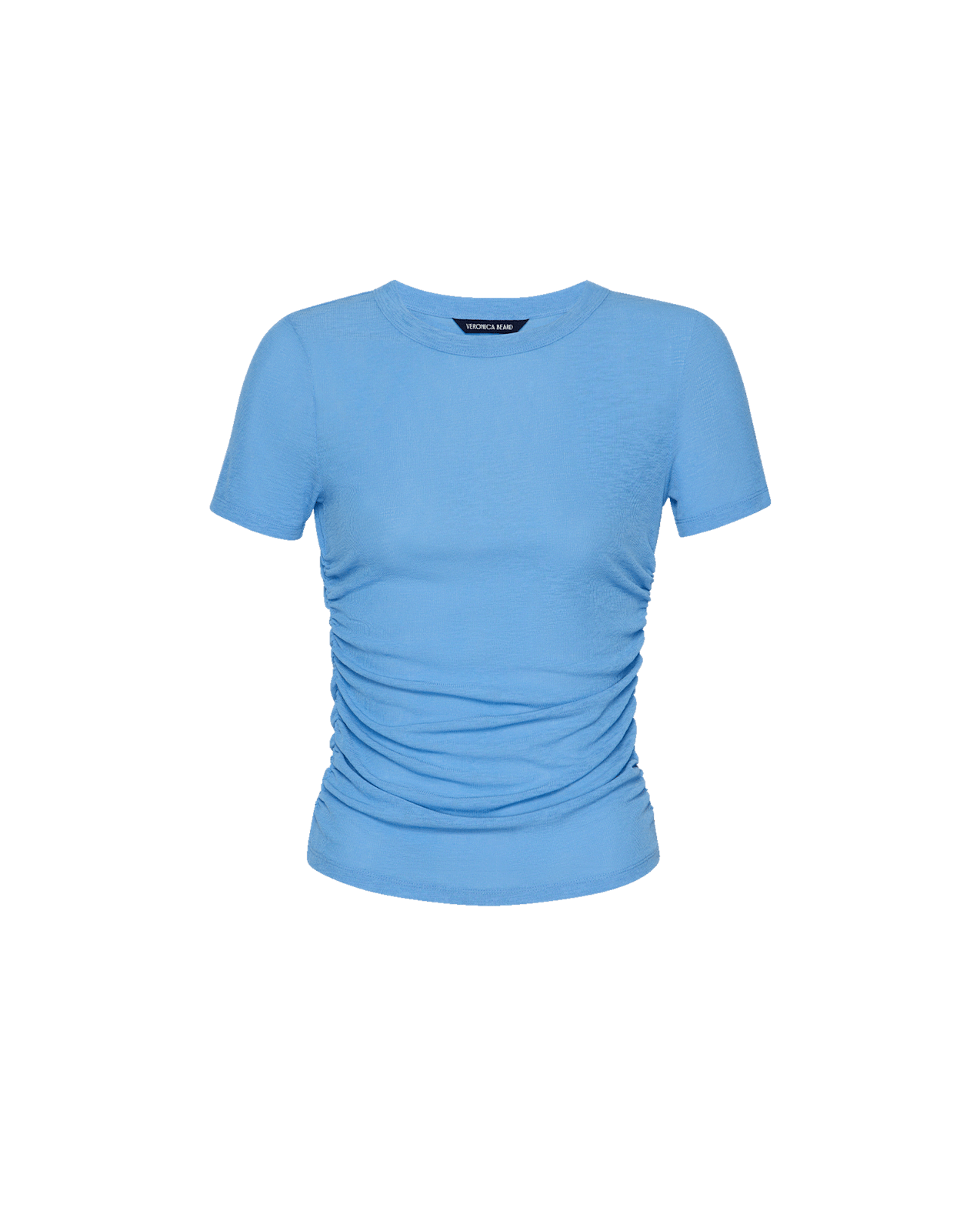 Veronica Beard Remus Ruched T-Shirt - Blue Jasper